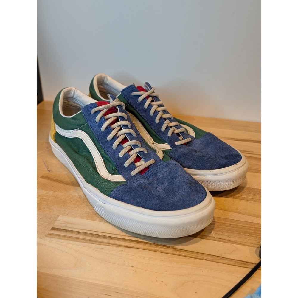 Vans Old Skool Sneakers Suede‎ Canvas Color Block Low Top Casual Shoes size 10